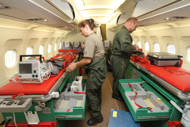 Přestavba interiéru letounu Airbus A-319CJ na MEDEVAC