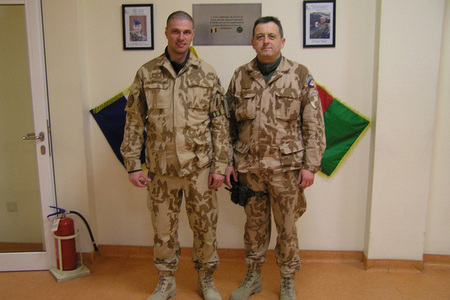 LTC Oberreiter with COL Jiru, Czech ISAF Task Force Commander, at the French hospital