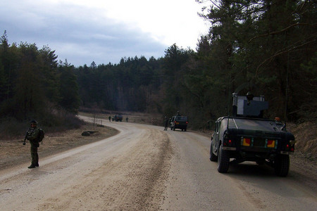 Patroling when convoy stops