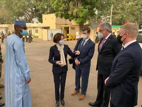 In discussion with Florence Parly.