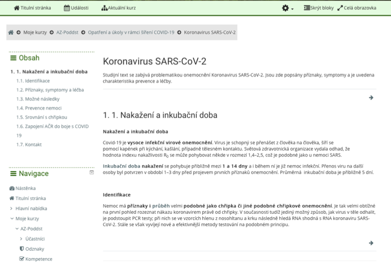 Náhledy do e-learningového kurzu vojáku aktivní zálohy