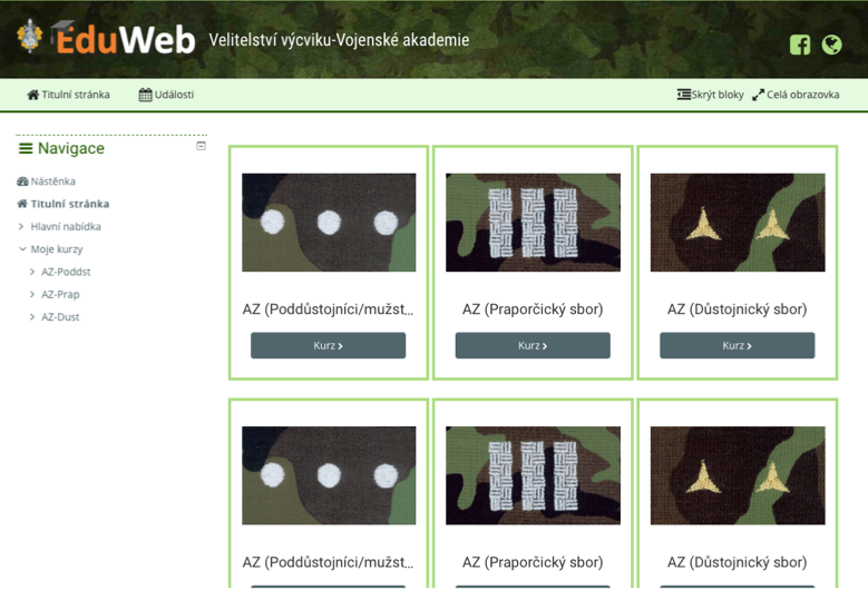 Náhledy do e-learningového kurzu vojáku aktivní zálohy