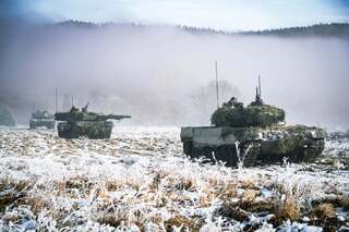 Přesun techniky Leopardů 2A4 v prostoru VÚj Boletice 2025, 73. takový prapor