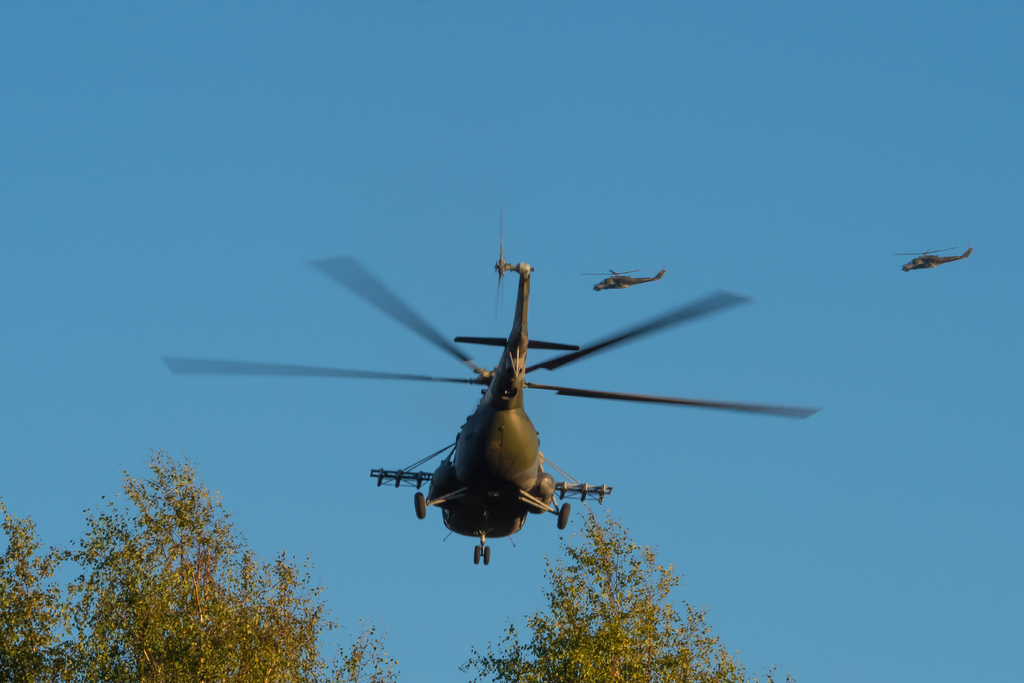 Přímá letecká podpora dvojicí vrtulníků Mi-24