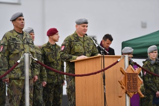 Proslov nového velitele plk. Sladkého