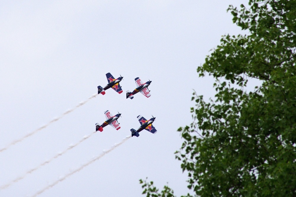 Czech Red Bulls acrobatic group showing its skills