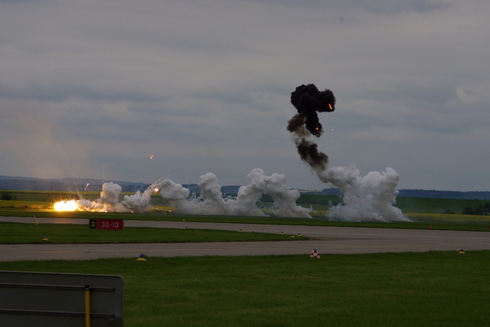 Simulated attack of the L-159 to ground targets