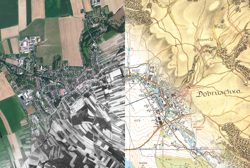 Snímek mapa přechod