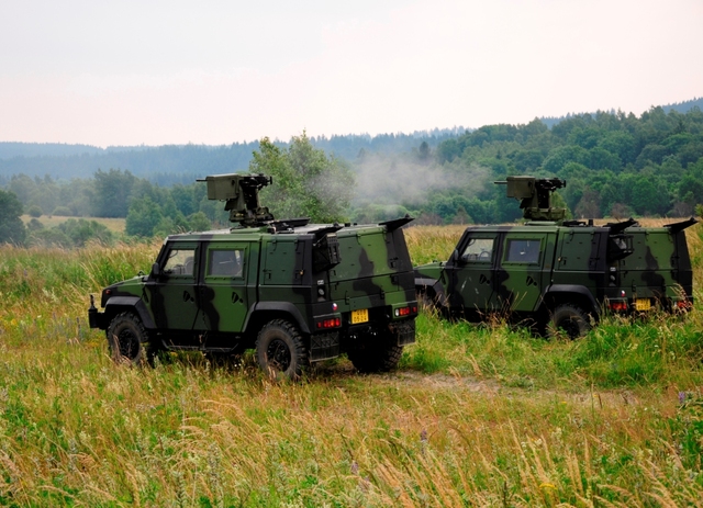 Fire from a heavy machine gun