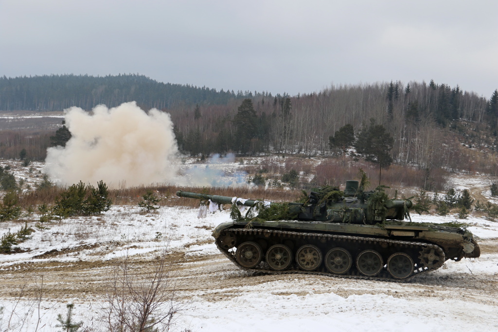 Taktická příprava 1. tankové roty - tanková rota za útoku