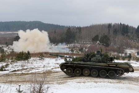 Taktická příprava 1. tankové roty - tanková rota za útoku