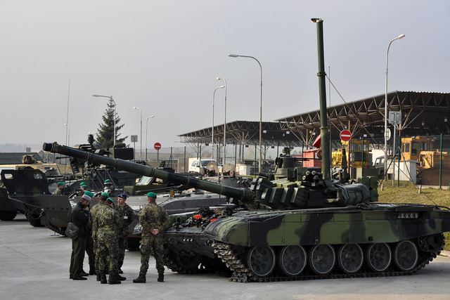 Tank T-72M4CZ by se měl účastnit  brodění v rámci Plaveb 2015 na Myslejovické přehradě