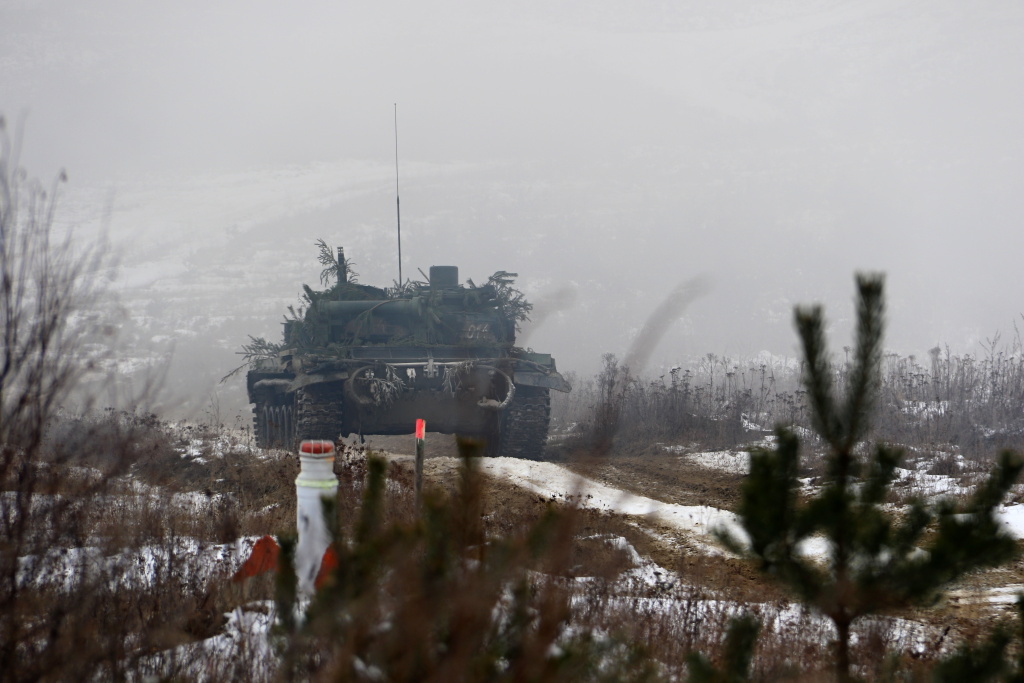 Taktická příprava 1. tankové roty - tanková rota za útoku