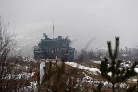 Taktická příprava 1. tankové roty - tanková rota za útoku