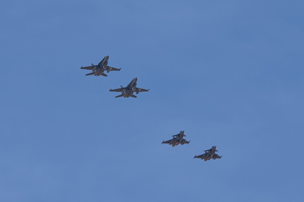 Návrat smíšené skupiny španělských hornetů a českých gripenů