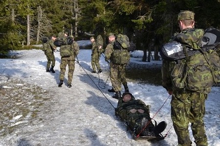 Záložáci z Ostravy si při cvičení Zima 2014 sáhli na dno