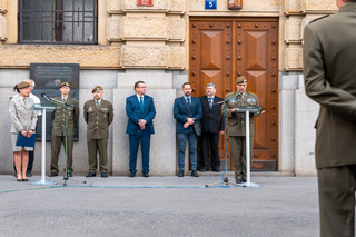 Úvodní projev k zahájení výstavy pronesl zástupce náčelníka generálního štábu - inspektor AČR generálmajor Miloslav Lafek 