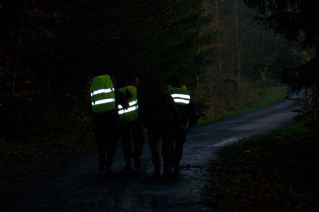 Večerní přesun družstva