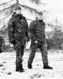 Velitel 131. do pplk. Vlastimil Urban s náčelníkem dělostřelectva ozbrojených sil Slovenské republiky pplk. Pavolem Barančíkem