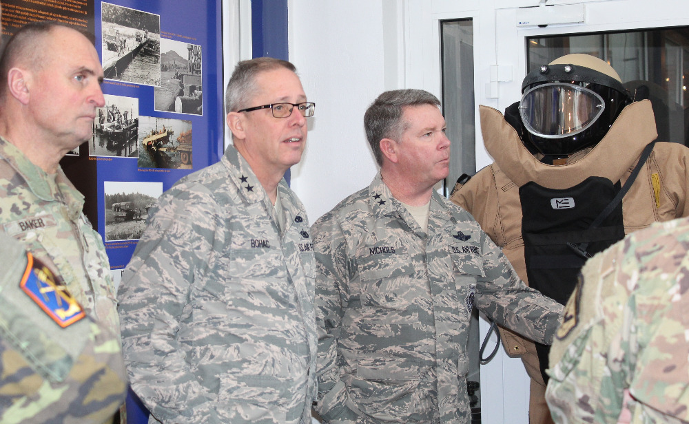 Commander of Nebraska National Guard Major General Daryl Bohac and Commander of Texas National Guard Major General John Nichols in Bechyne