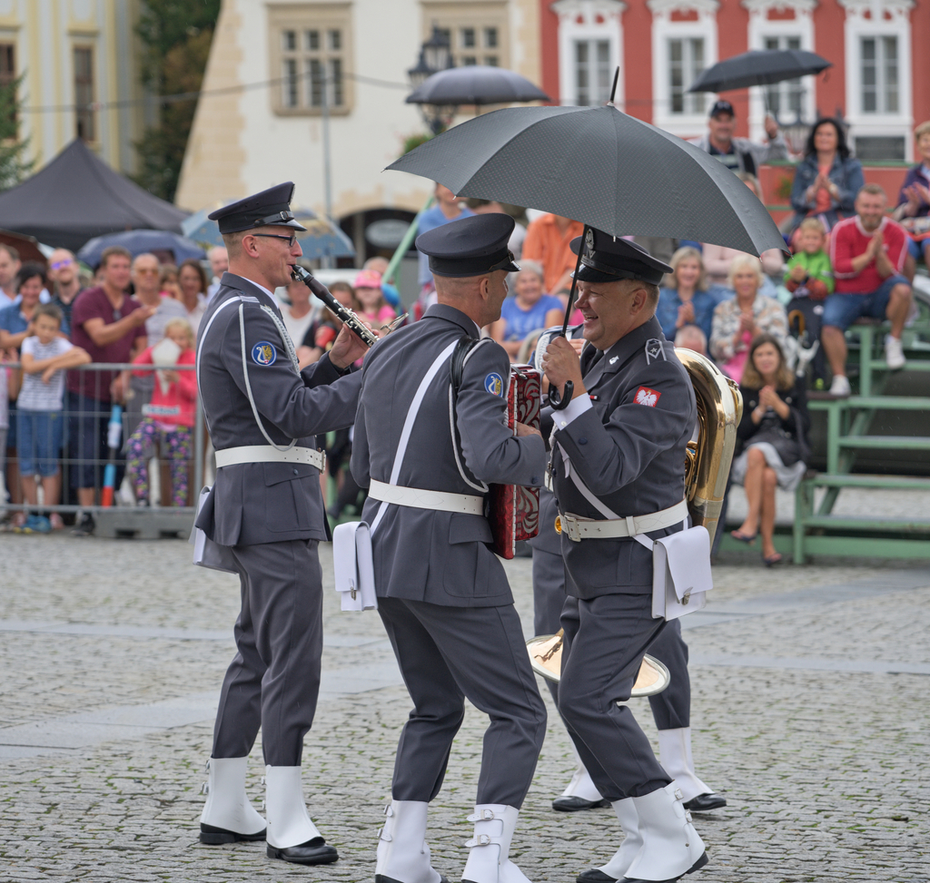 Vojenská hudba Polska, během svého vystoupení.