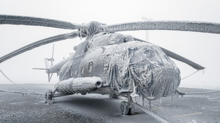 Vrtulník Mi-171Š ve speciální ochranné plachtě 