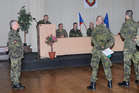 Před absolventy za VeV-VA promluvil plukovník Jan Holek