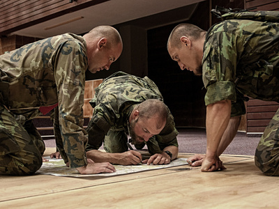 Zákres orientačních bodů do mapy.