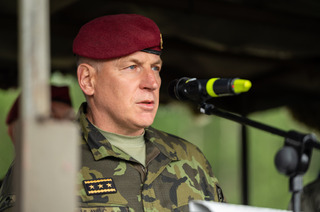Generálporučík Miroslav Hlaváč při zahájení akce Bahna 2022