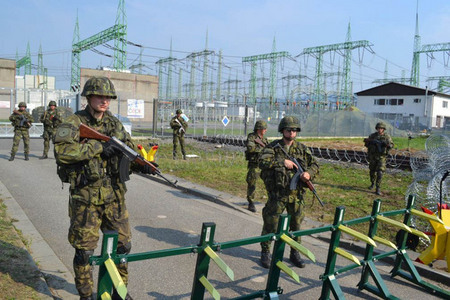 From exercise of reservists at Nosovice (from Ostrava)