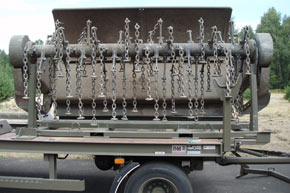 Detail of flail chains