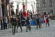 Defilé Čestné stráže  AČR s historickými  bojovými prapory
