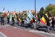 Historické zástavy na pietním aktu v Belgii