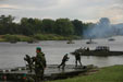 Concert of engineers at the Elbe river